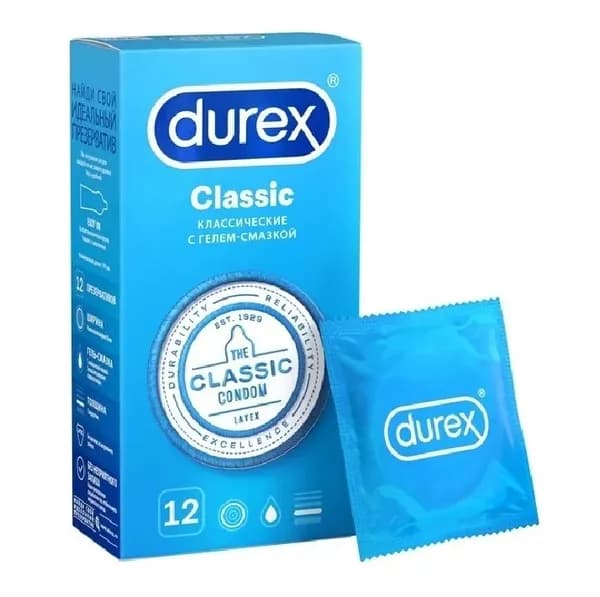 Durex/ДЮРЕКС  презервативы classic №12