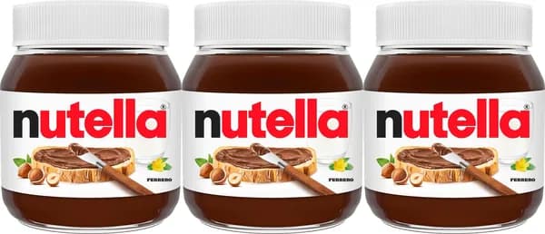 Паста Nutella ореховая с добавлением какао, комплект: 3 упаковки по 350 г