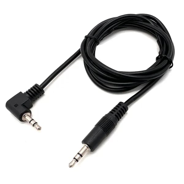 Кабель Аудио 3,5 Jack - 3,5 Jack 1,5м угловой, чёрный