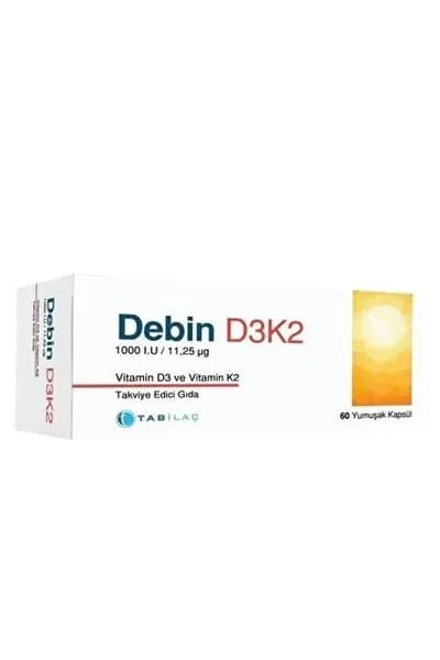 Debin D3K2 Витамин D3 и Витамин K2 60 капсул