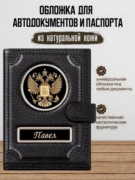 Обложка для автодокументов и паспорта Павел