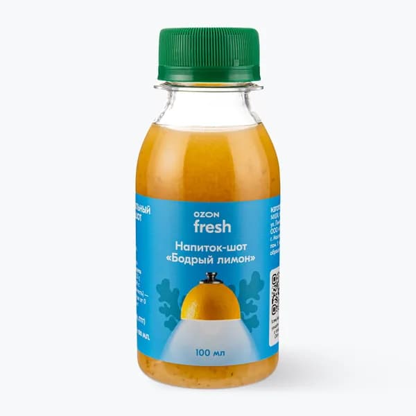 Напиток-шот Бодрый лимон, 100 мл, Ozon Fresh
