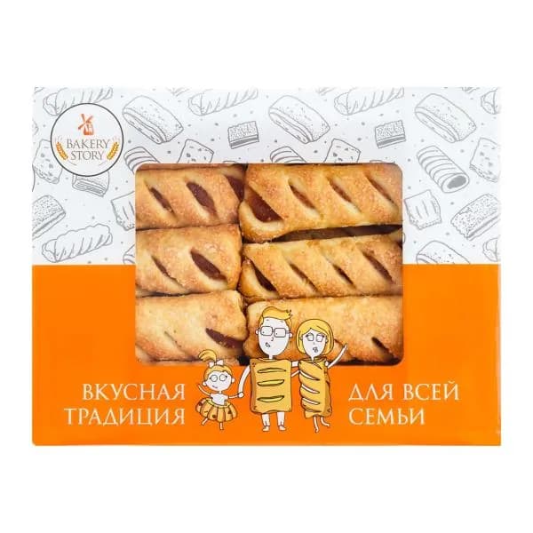 Слоеная трубочка фруктовая Абрикосик Bakery Story 500г