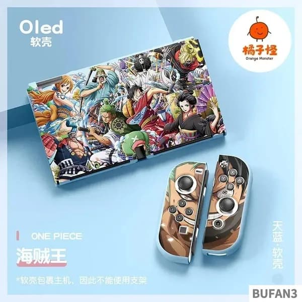 Мягкий защитный чехол TPU Ван-Пис, Луффи Зоро, для консоли Nintendo Switch OLED и Joy-Con, подарок