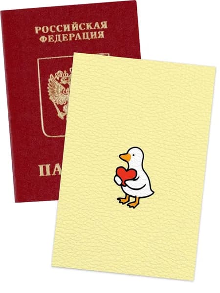 Чехол на паспорт утками