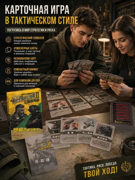 Настольная карточная игра в стиле боевика, для вечеринок