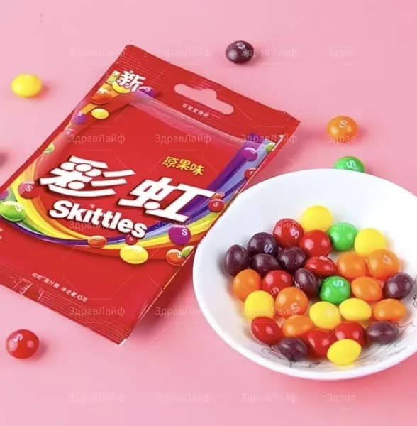 Сладости Skittles с необычным сочетанием цветов и фруктов в удобной упаковке(40)