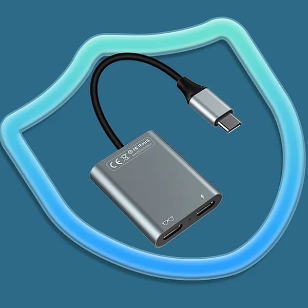 Хаб-адаптер для AR-очков с поддержкой USB 3.2 Gen2 и PD-зарядки до 100 Вт