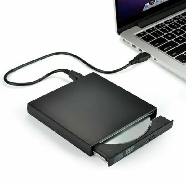 Внешний usb 2.0 оптический привод для компьютера, черный портативный cd rw