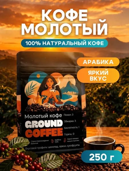 Кофе молотый FitForce, 250г