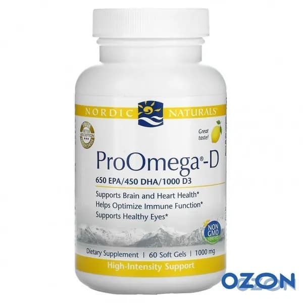 ProOmegaD, пищевая добавка, , со вкусом лимона, 60 капсул