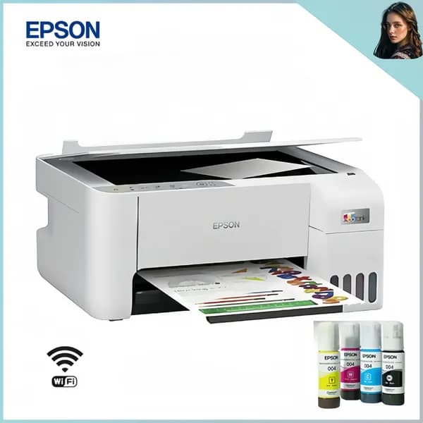 Epson МФУ Струйное L3256..,A4 ,Wi-Fi, белый, прозрачный