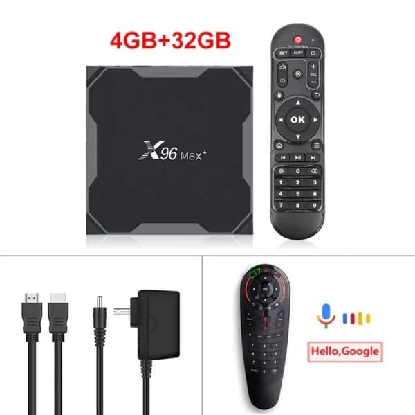 Приставка Смарт-ТВ X96 MAX Plus, 4G32G , Android 9,0, 4 ядра, Wi-Fi, 4K