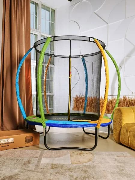Батут с защитной сеткой DFC A.KOU KIDS 6 ft (диаметр 183 см) каркасный, детский, уличный, для дома, дачи