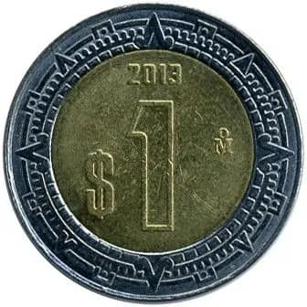 1 песо, 2013 год. Мексика