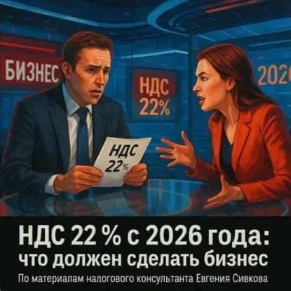 НДС 22 % с 2026 года: что должен сделать бизнес | Сивков Евгений Владимирович | Электронная аудиокнига