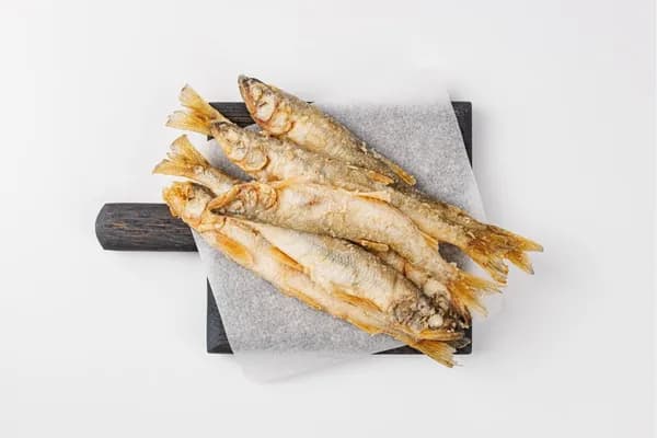 Корюшка жареная, вес, 100 г