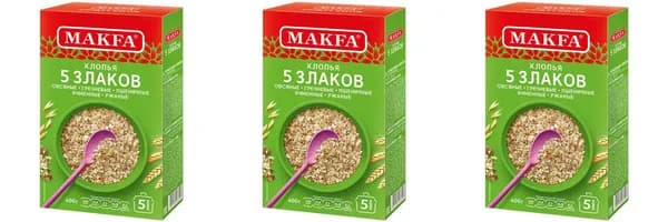 Makfa Хлопья 5 злаков, 400 г, 3 шт/