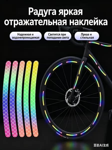 Светоотражающие наклейки для велосипедов, детских самокатов, беговелов, автомобилей и электросамокатов