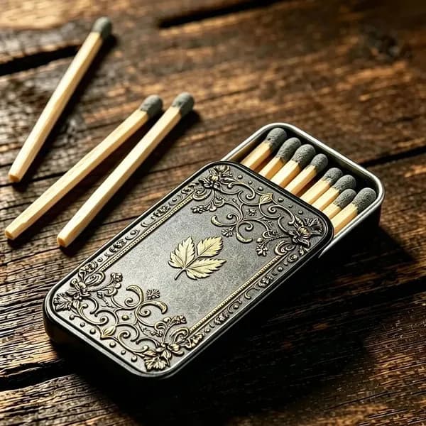 Винтажный металлический матч влагостойкий, Изысканный спичечный коробок