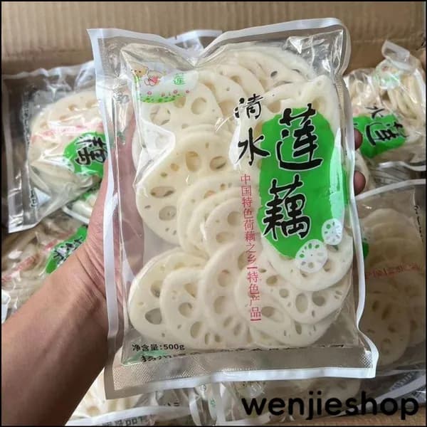 Крупный маринованный корень лотоса, популярный китайский деликатес