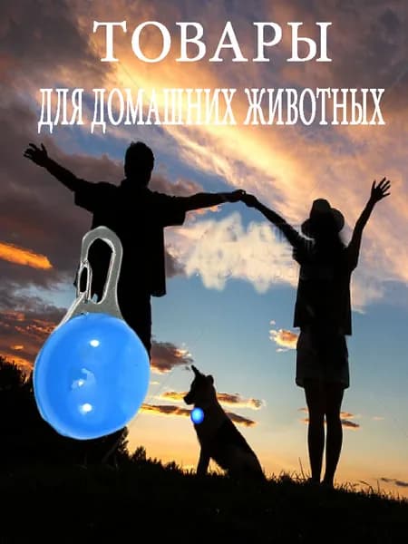 Товары для домашних животных Светящийся подвесной аксессуар LED 20 г синий