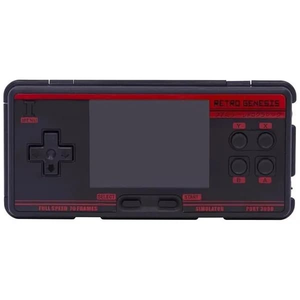 Портативная игровая ретро-приставка Retro Genesis Port 3000 (4000 игр) (черно-красная)