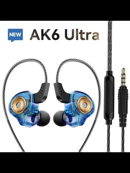 AK6-Ultra проводные наушники-вкладыши AK6-Ultra Blue