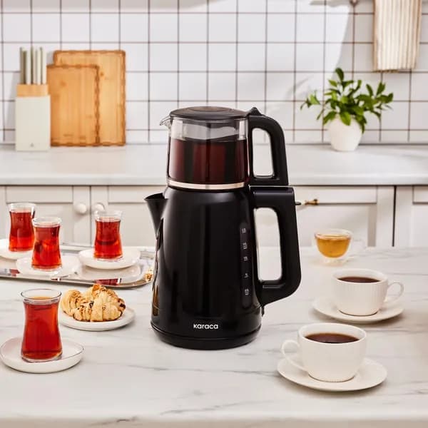 Karaca Mega Tea 1501 35 Чайная машина с емкостью для заваривания чая черный
