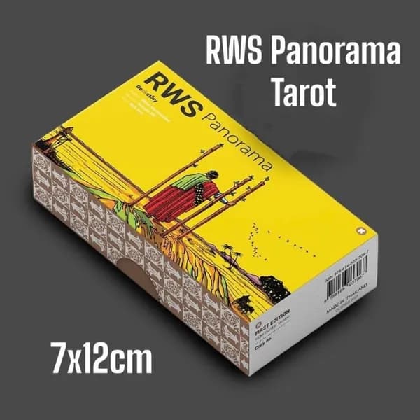 78 шт. карт RWS Панорама Таро с позолоченными золотыми краями размером 7*12 см, когда широкоугольный объектив покажет вам новую перспективу RWS