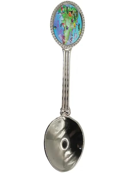 Ложка сувенирная "Доминикана. Карта", металл, 2000-2010 (Размер: 110х25)