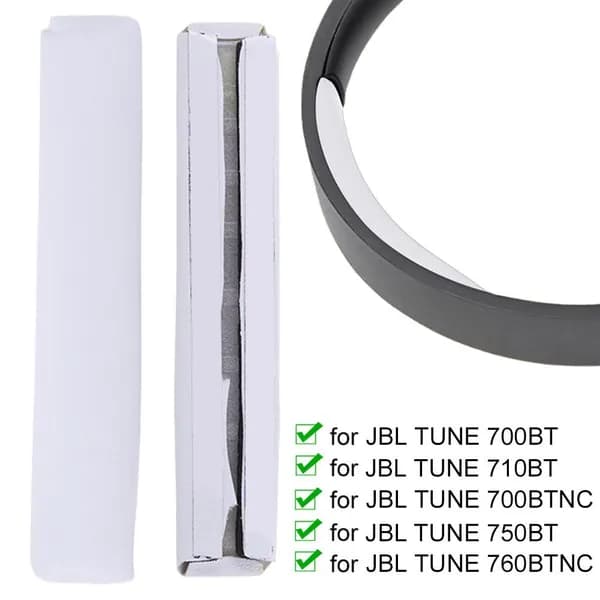 Амортиторы для головки наушников JBL TUNE 700BT, 710BT, 700BTNC, 750BT, 760BTNC, белые, из искусственной кожи с пеной с эффектом памяти