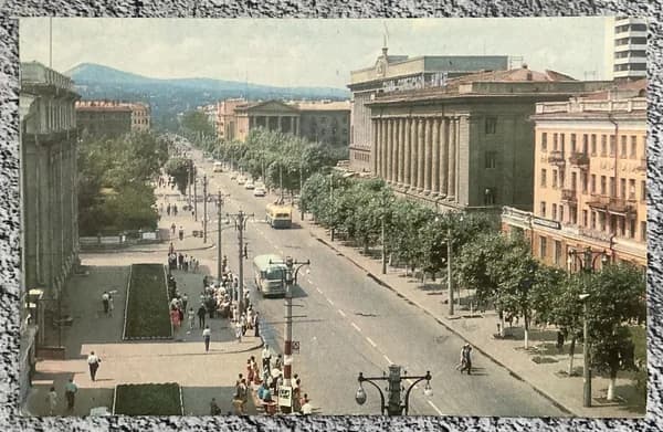 Открытка СССР Красноярск - проспект Мира 1972 г #40