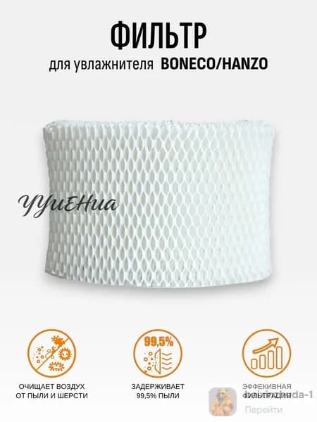 Сменный фильтр-мат для увлажнителя Boneco E2441/E200, совместим Hanzo Z19