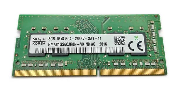 Hynix Оперативная память DDR4 8Gb 2666 MHz SODIMM PC4-2666V для ноутбука DDR4, 2666 МГц, 1 x 8 ГБ (DDR4 8Gb 2666 Mhz PC4-2666V HMA81GS6CJR8N-VK Sodimm для ноутбука)