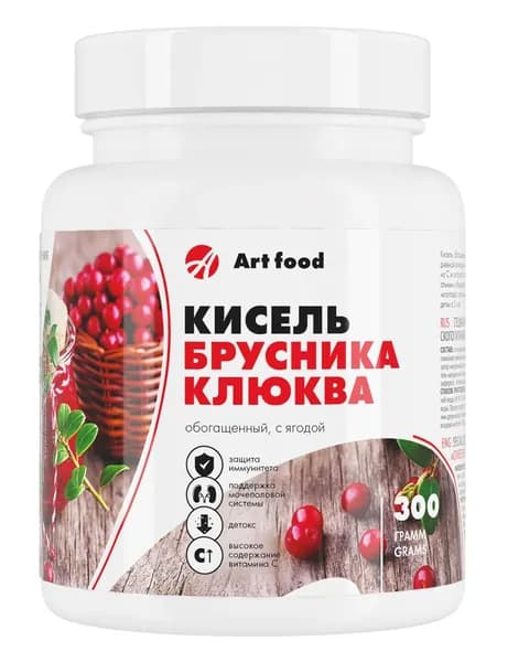 Art Life Кисель Брусника-клюква, с экстрактом горца птичьего и витаминами 300 гр