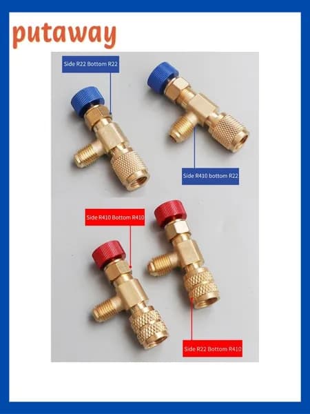 Клапан заправочный R22, 1/4" для кондиционера / адаптер предохранительный игольчатый