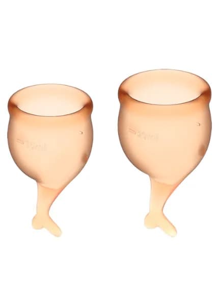 Набор менструальных чаш Satisfyer Feel secure Menstrual Cup (orange)