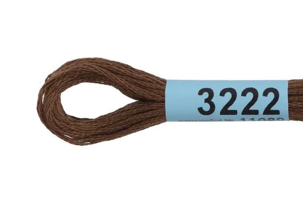 Мулине GAMMA нитки для вышивания 4 шт. по 8 м., 3222 коричневый