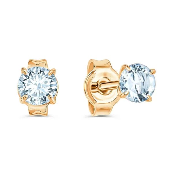 Серьги женские с топазами из красного золота 585 пробы 585GOLD