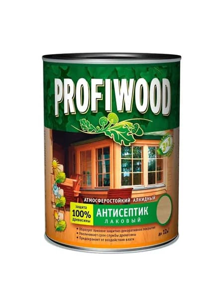 Антисептик Profiwood для дерева, лаковый, палисандр, 2.4 кг, глянцевый, для наружных работ