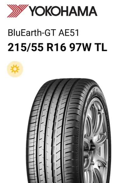 Шины летние 215 55 R16 97W TL BluEarth-GT AE51