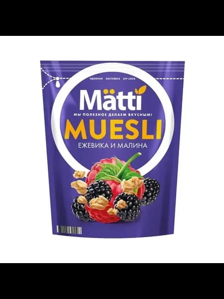 Мюсли запеченные с ежевикой и малиной, 250г