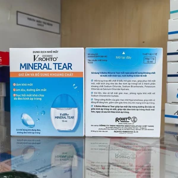 Капли для глаз V.Rohto Mineral Tear 13 мл, увлажняющие, с минералами, для сухих глаз и контактных линз