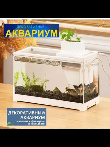 Экологический аквариум с фильтром для рыб
