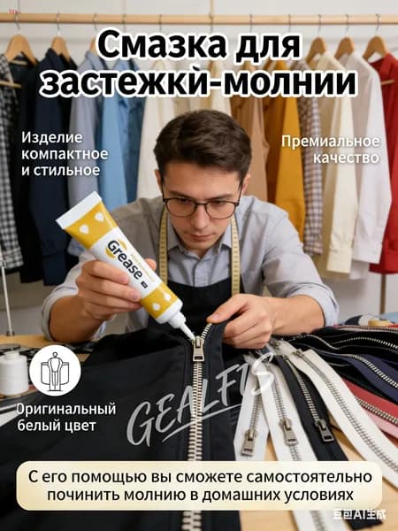 Средство для ухода за одеждой Масло-смазка для молний