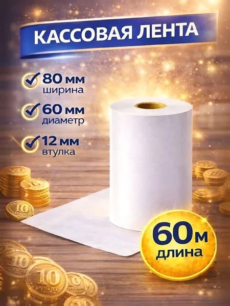 Кассовая лента 80мм 1шт