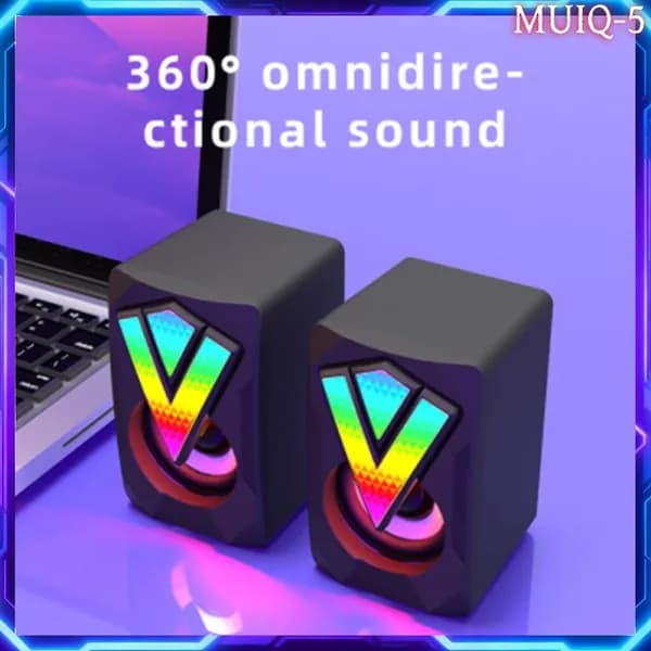 Игровые колонки, RGB подсветка, для рабочего стола и смартфонов