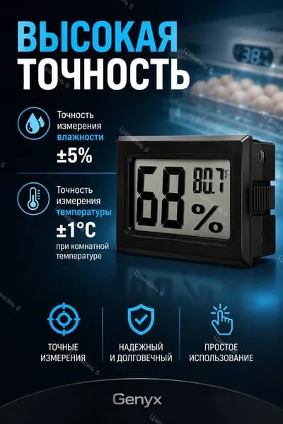 Термометр гигрометр комнатный электронный