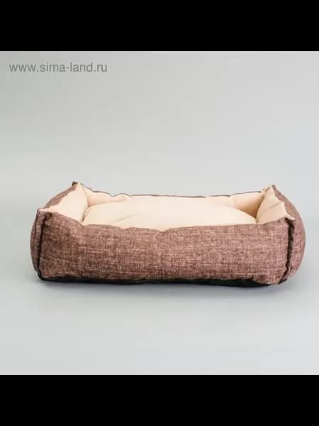 Уютная лежанка из мягкой ткани с двусторонней подушкой